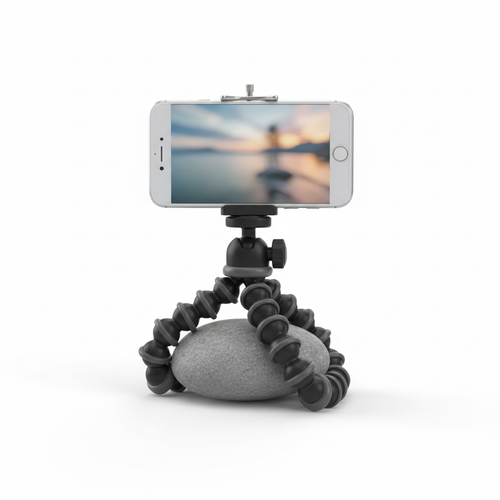 Flexible octopus mini tripod holding a smartphone